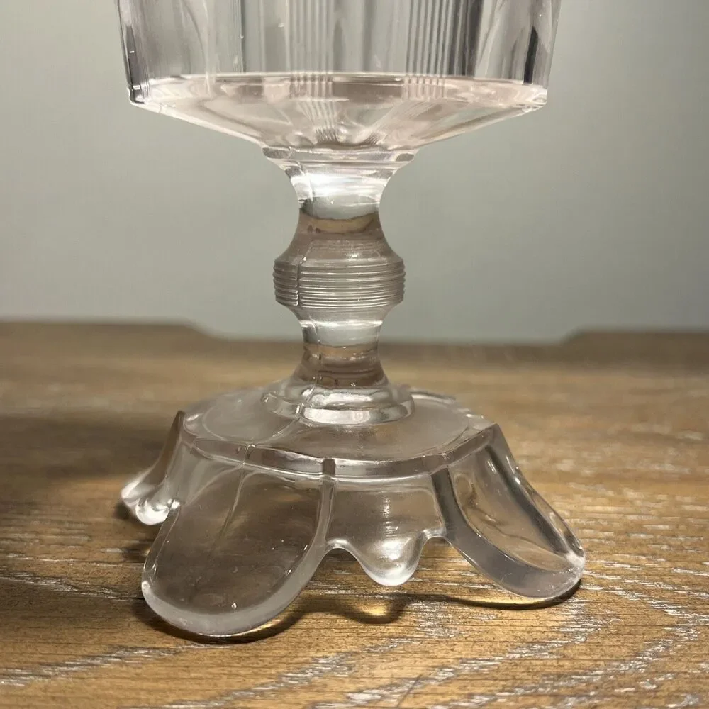 Antique CLEAR/tinted RIBBON by Adams & Co Stemware‎